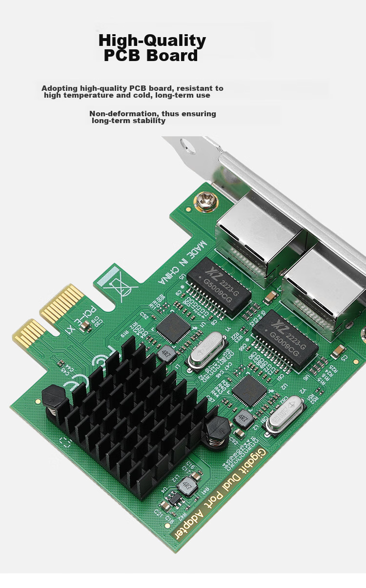 Сетевая карта MOGE MC2249, Gigabit Ethernet, 2 порта RJ-45, PCIe