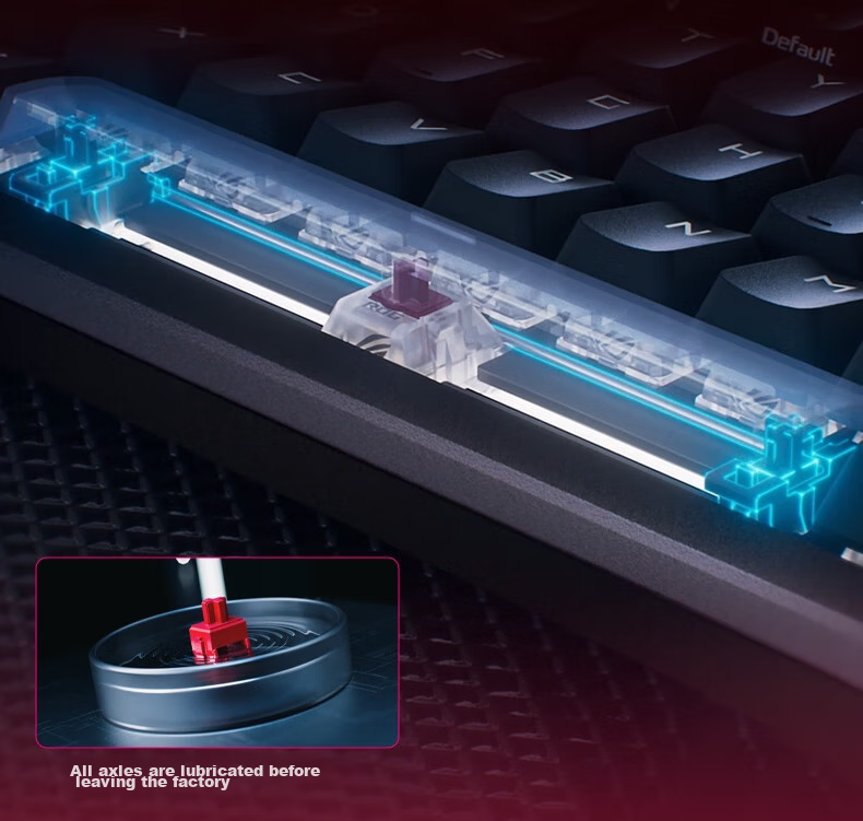 ROG Night Demon Механическая клавиатура, беспроводная/трехрежимная игровая и киберспортивная клавиатура, 75-клавишная раскладка, NX Snow White Switches, RGB Hot-Swappable Customizable Gasket Structure с OLED-экраном, Moonlight White
