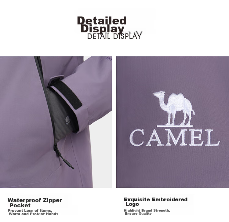 CAMEL Куртка непромокаемая для туризма, унисекс, размер XXXL, цвет "Чистый туманный зеленый"