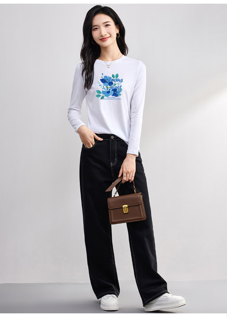 Женская футболка с длинным рукавом Jeanswest, хлопок, размер L, белый