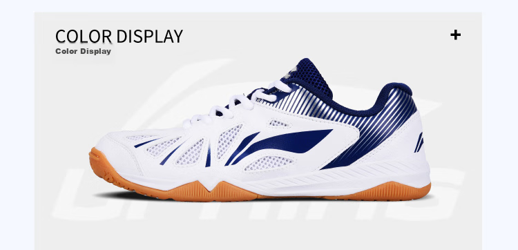 Кроссовки для настольного тенниса Li-Ning APTT017-12/APTT018-12, унисекс, дышащие, нескользящие, для тренировок, белые с синим, размер 40