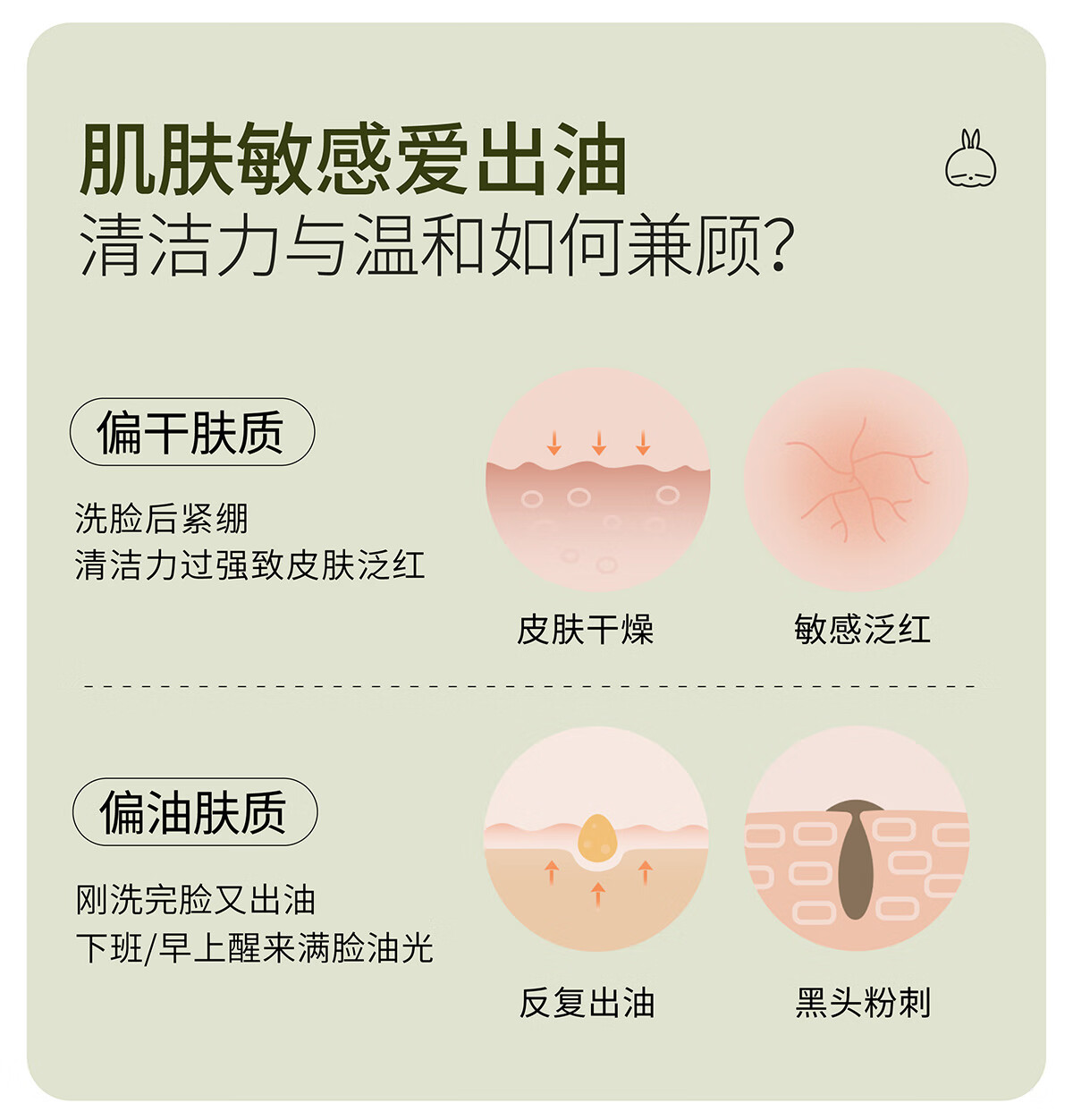半亩花田氨基酸净润洁面慕斯洗面奶洁面乳清洁控油流氓兔联名干皮款300g