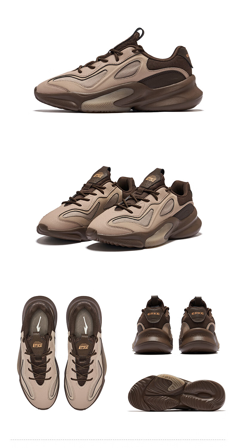 Мужские повседневные кроссовки ERKE, модель 2V2 Retro Casual Sneakers, артикул 100111706339. Стильные и удобные кроссовки для повседневной носки и активного отдыха. Прочный материал, надежная шнуровка, подошва EVA.