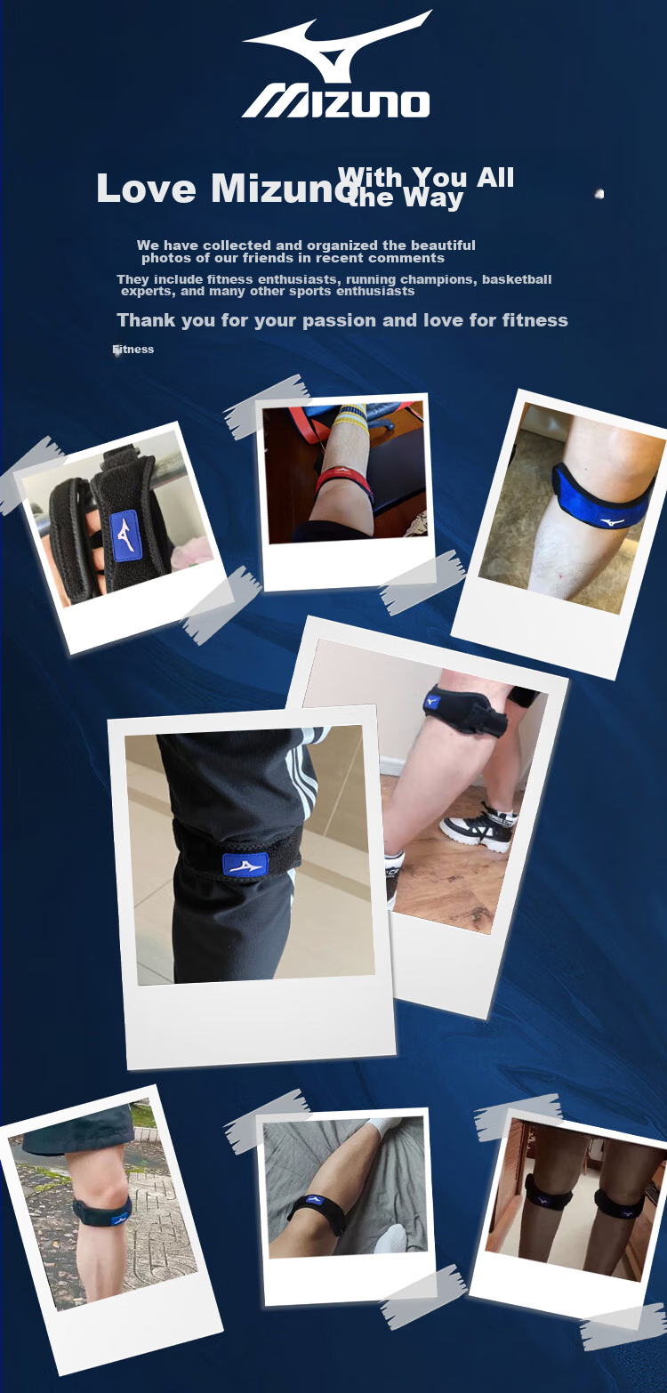 Наколенники MIZUNO для бега, дышащая спортивная поддержка для мужчин, баскетбольная компрессионная повязка для фитнеса, 029 Черный