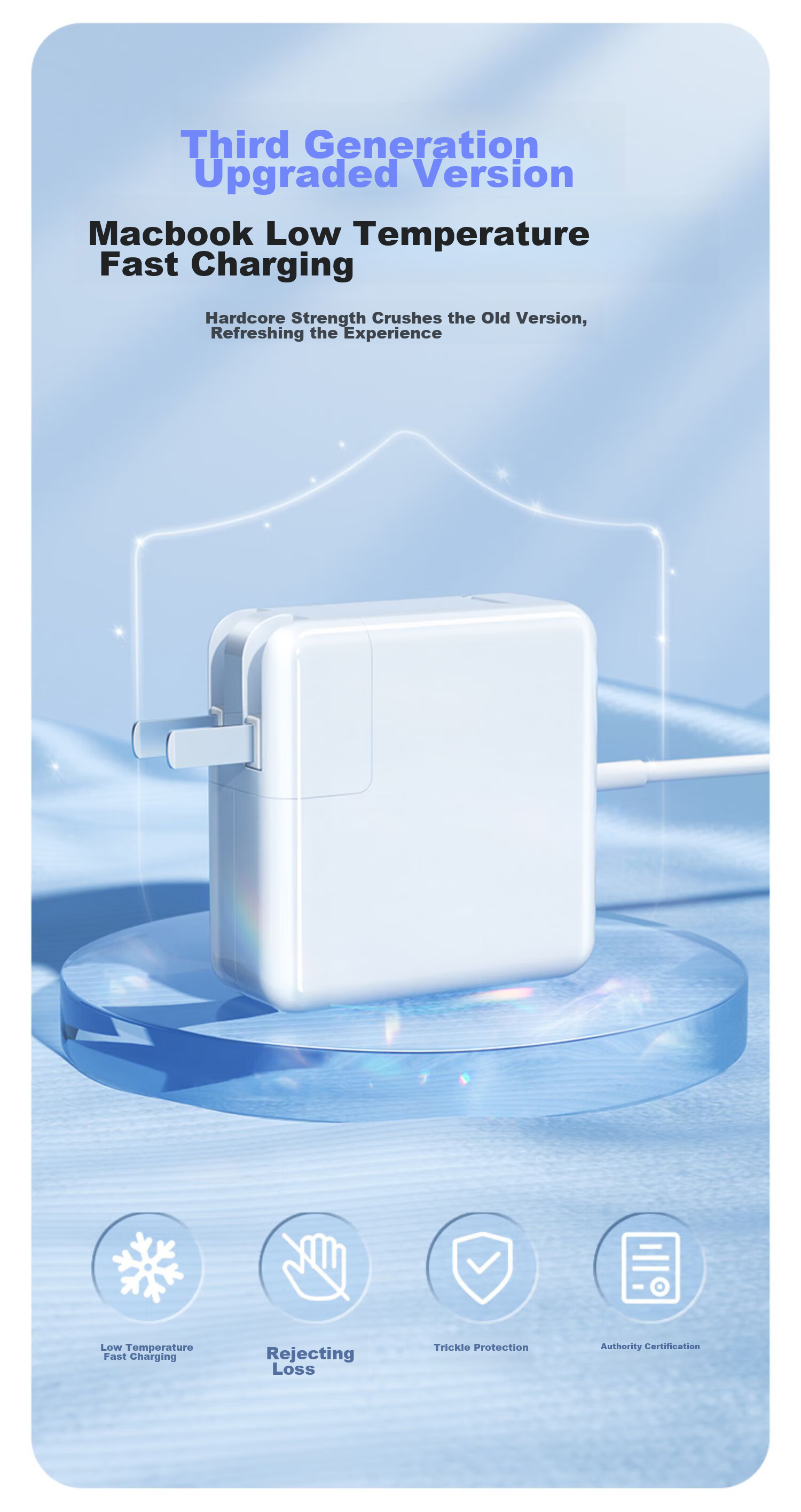 Зарядное устройство Llano USB-C PD 96W для MacBook Pro 14/16 дюймов A2141, совместимое с iPhone 17