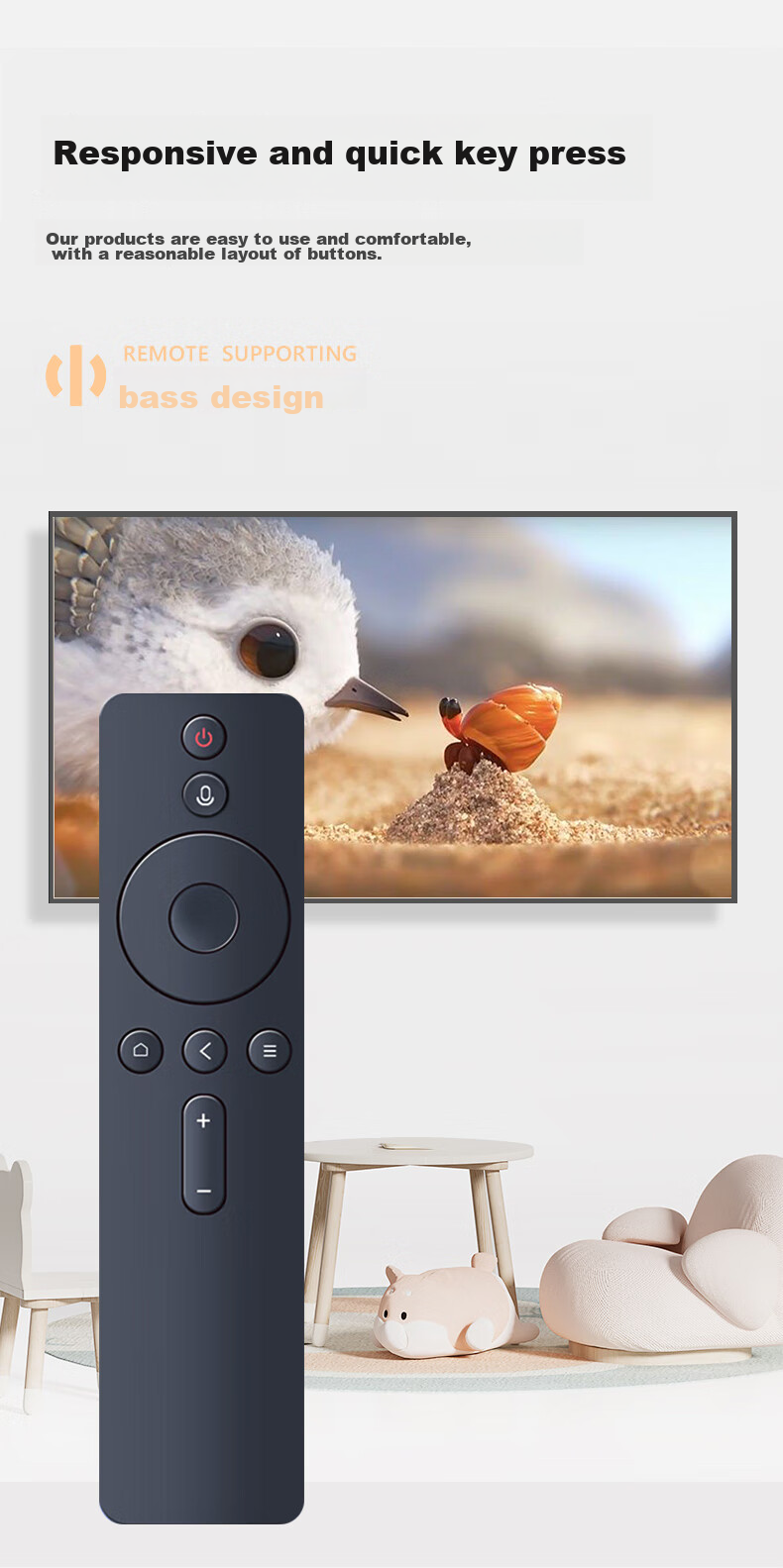 Пульт для телевизора Xiaomi Beishi, Bluetooth, черный, совместим с Xiaomi TV Box