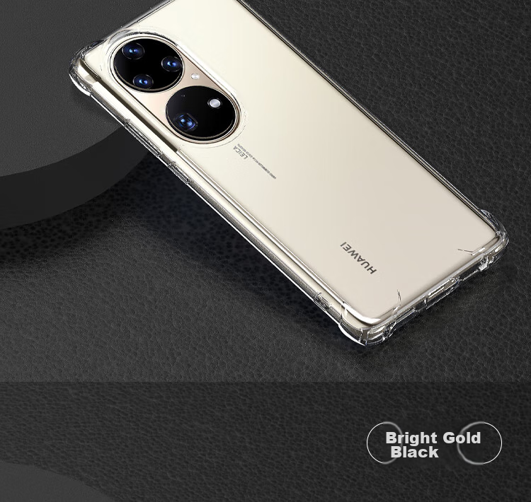 Чехол ESCASE для Huawei P50 Pro, полный охват, защита от падения, противоударный, анти-желтый, немецкий импортный TPU Bayer, высокая прозрачность