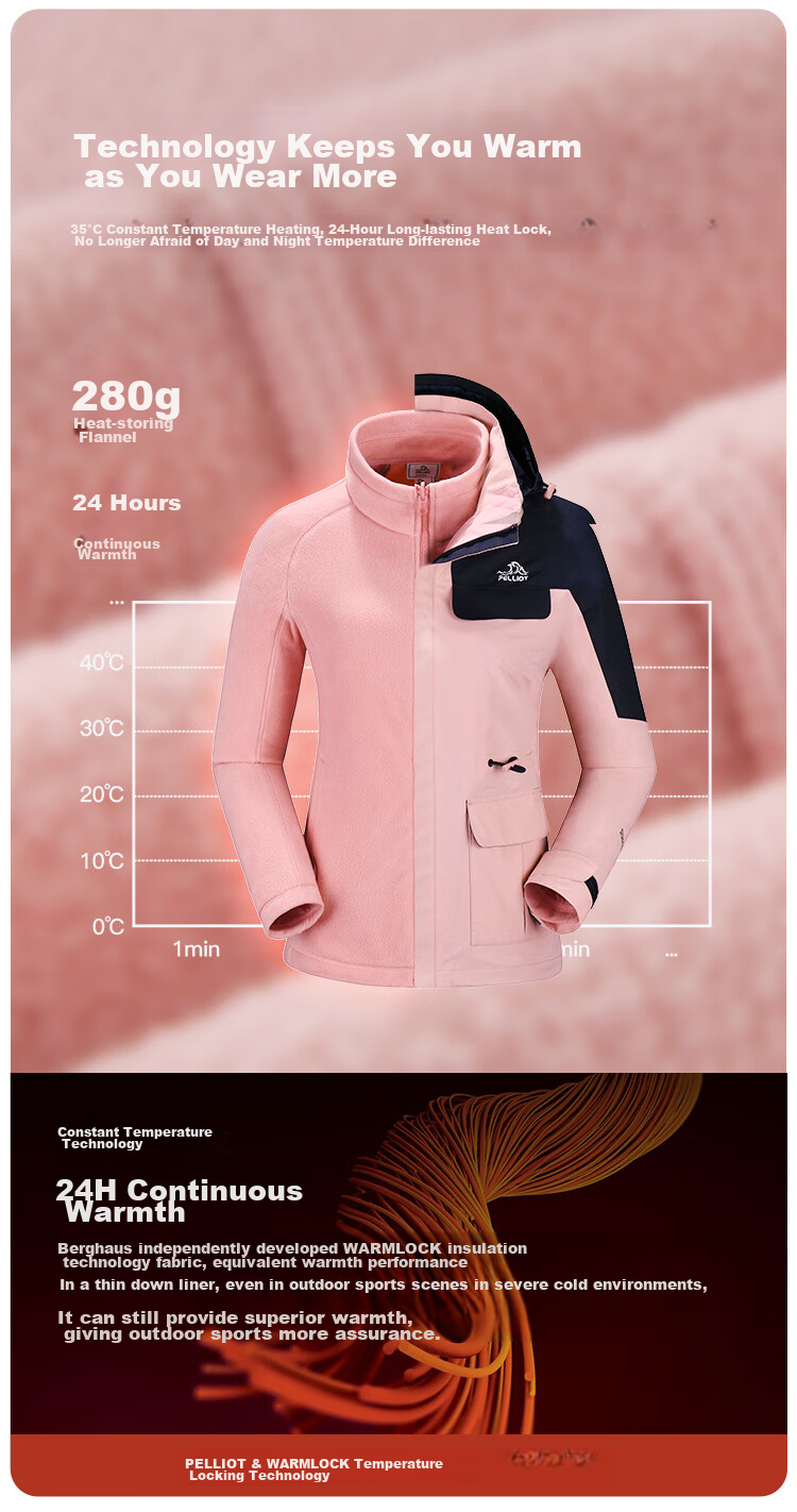 Мужская куртка Pelliot "Cheng Yi Same Style" Mountain Color, трехслойная, ветрозащитная, для активного отдыха, модель 0105, черная, размер L