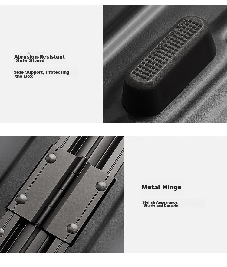 Чемодан OIWAS Armor Suitcase, 20-дюймовый мужской чемодан на колесиках, дорожный чемодан ручной клади, чемодан с алюминиевой рамой, женский чемодан с кодовым замком, серебристый