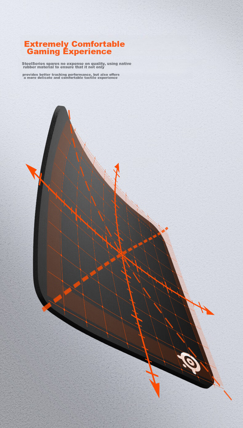 Игровой коврик SteelSeries QcK Heavy Large, увеличенного размера, 450x400x6 мм, для киберспорта, гладкая поверхность FPS для CSGO, настольный коврик для компьютера