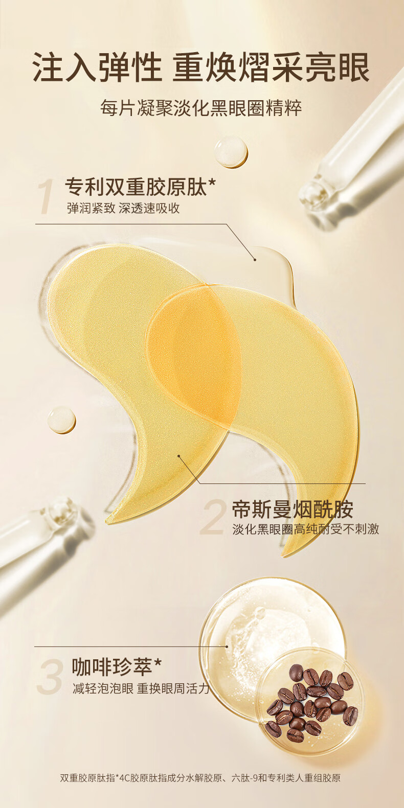 透真黄金蛇毒肽眼膜贴60片(补水保湿  改善眼浮肿 淡化细纹黑眼圈眼）