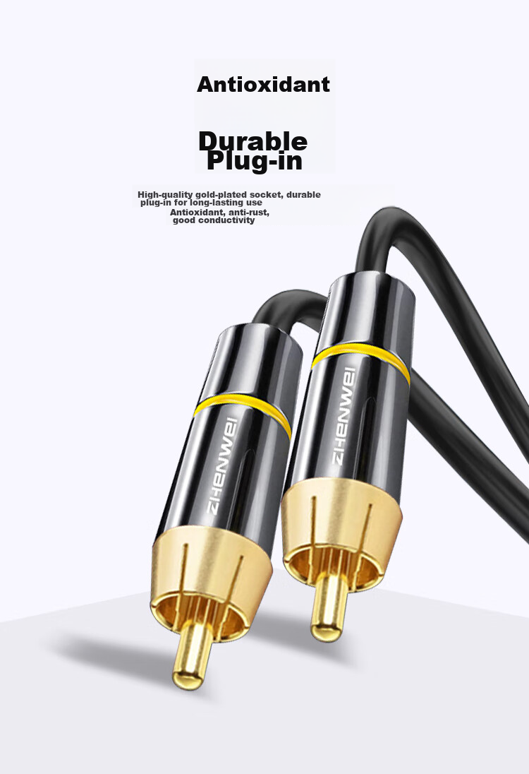Кабель ZHENWEI RCA Coaxial SPDIF аудио, сабвуферный, класса Hi-End, мама-папа, 5.1-канальный, для подключения ТВ, усилителя, 1 метр