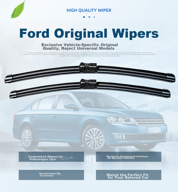 Дворники Aoye для Ford Fiesta 2009-2012, бескаркасные, оригинальный размер, 1 пара, 26+15 дюймов