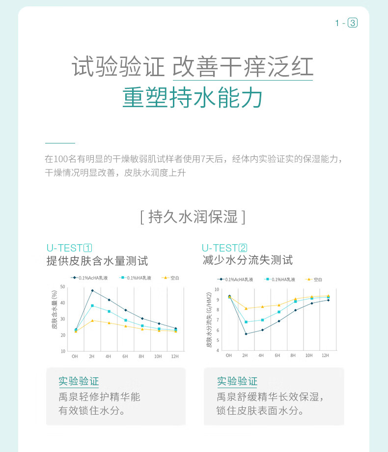 禹泉 复活草舒润面膜补水保湿修护干燥敏感肌  涂抹面膜 180g 复活草轻简舒润面膜 两瓶装
