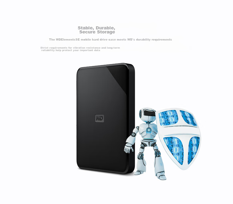 Внешний жесткий диск Western Digital WD Elements SE, 4 ТБ, портативный, USB 3.0, черный