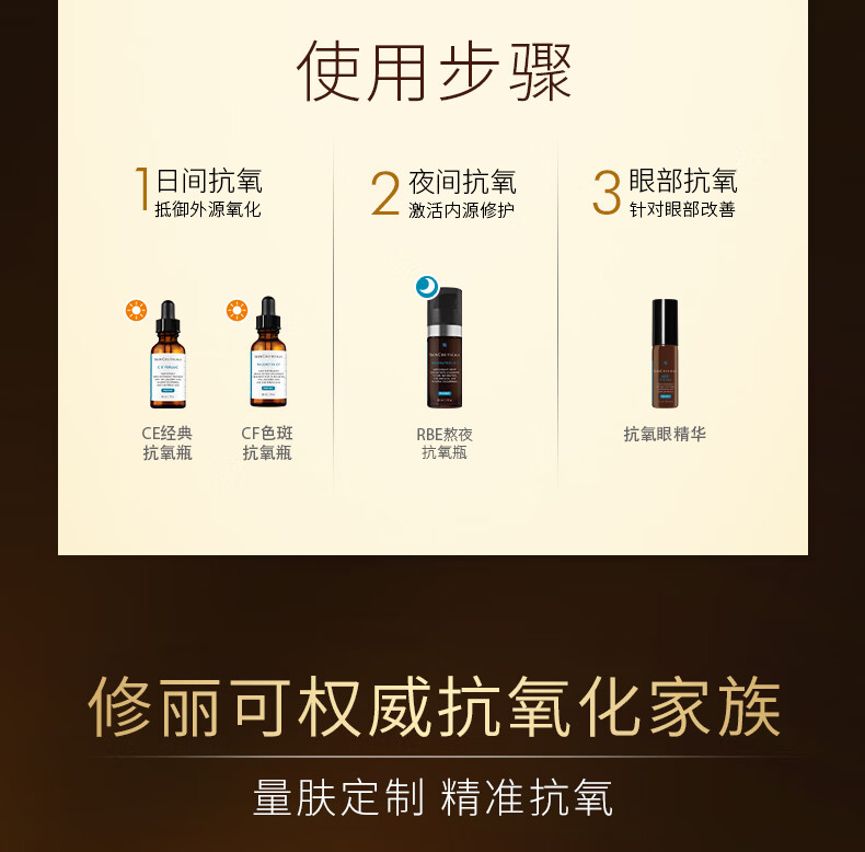 修丽可CE30ml+RBE30ml日夜抗氧精华护肤品套装修护生日礼物送女友