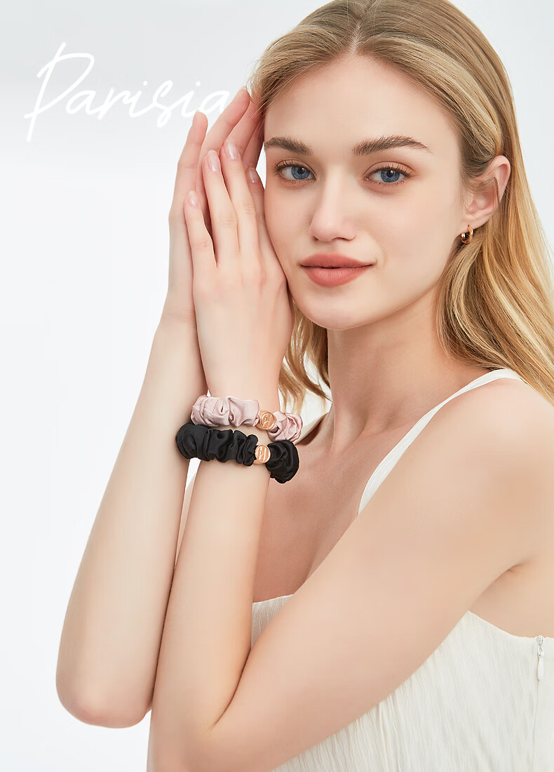 Резинка для волос ELLE из 100% шелка Mulberry, элегантная, высококачественная, шелковый подарок для девушки на Новый год