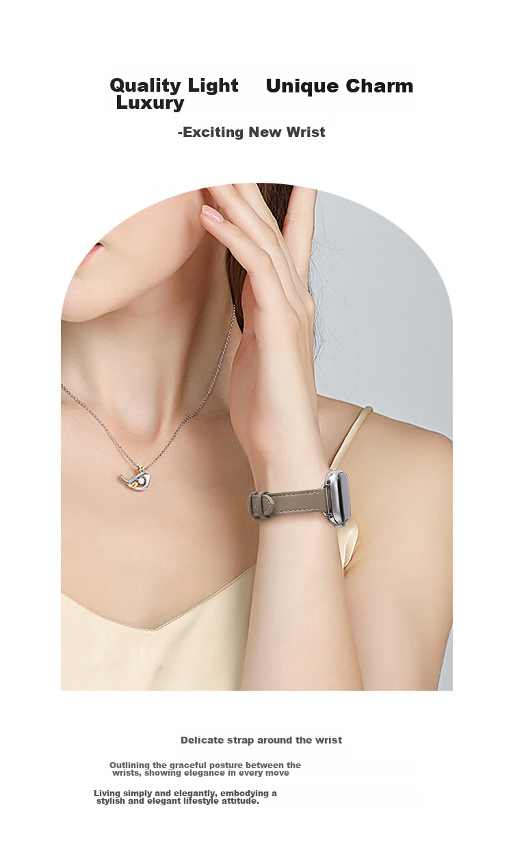 Ремешок MSSM для Apple Watch, натуральная кожа, женский, для моделей S11/ultra3/S10/9/8/SE3, розовый, 38/40/41 мм