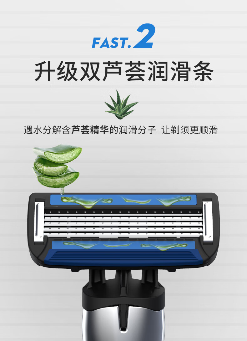 英吉利手动刮胡刀套装5层剃须刀片1刀架4刀头胡须刀刮胡子刀