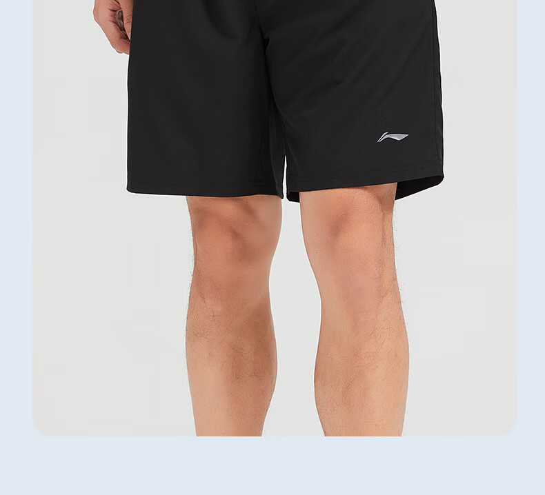 Спортивные шорты Li-Ning для мужчин, летние, быстросохнущие, дышащие, свободные, повседневные, для бега и пляжа, шорты для фитнеса из ледяного шелка, длиной до колена