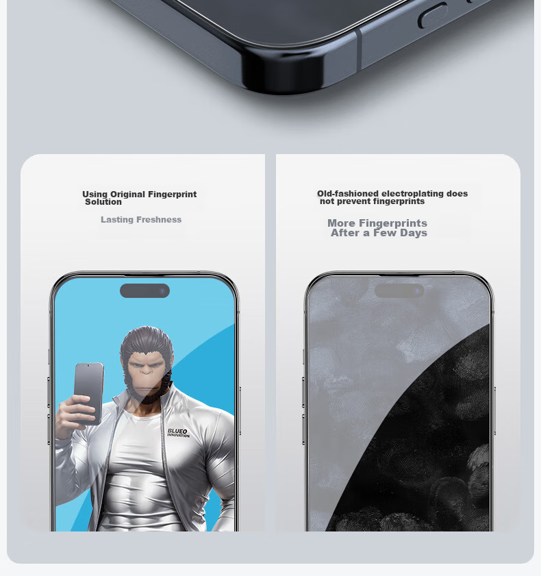 Защитное стекло для экрана Lanxingxiansheng для Apple iPhone 15 Pro Max, противоскользящее, пыленепроницаемое, с защитой от отпечатков пальцев