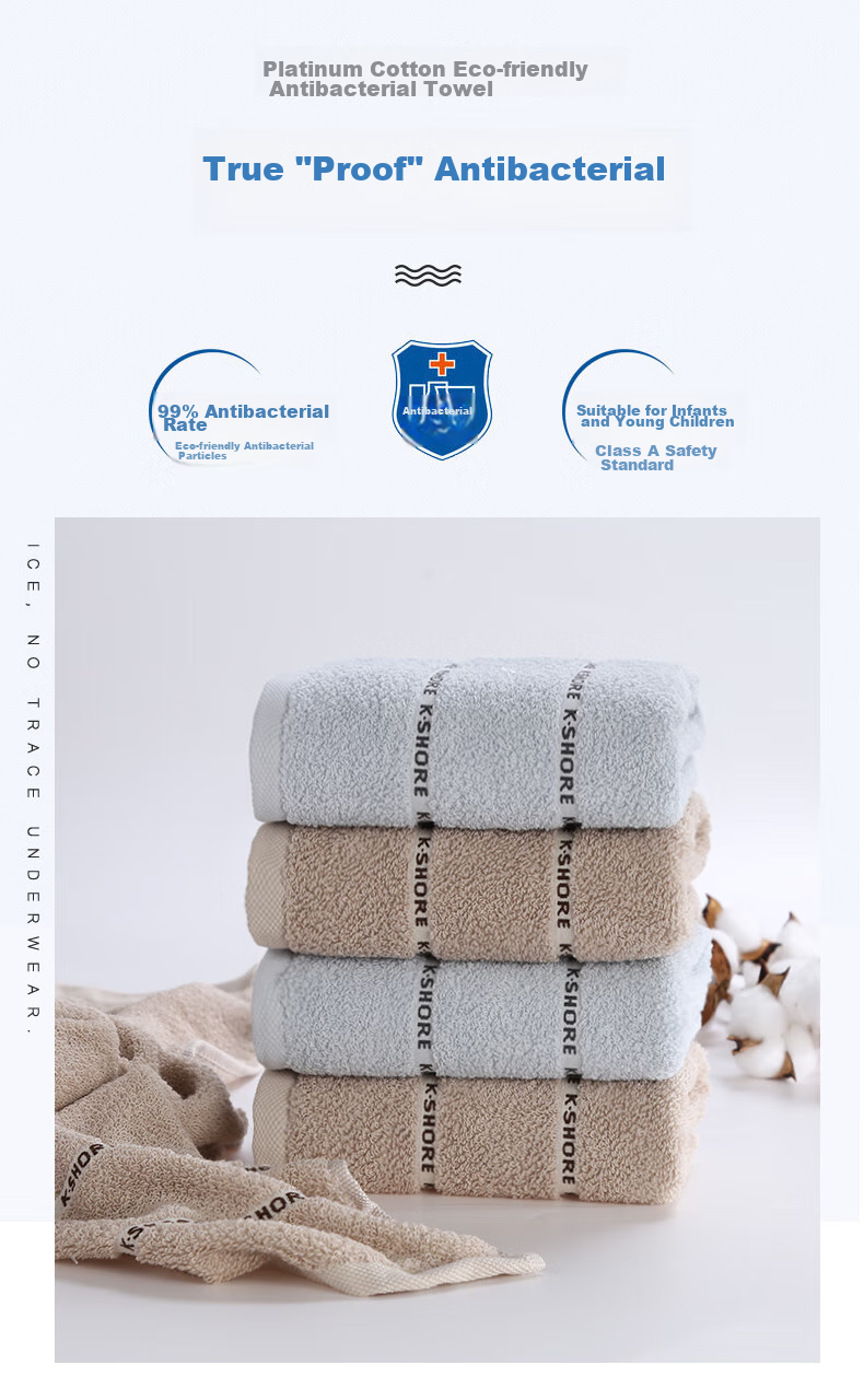 Полотенца KING SHORE из 100% хлопка, мягкие, впитывающие, размер 70*34 см, набор из 2 штук в подарочной упаковке, класс А, сине-коричневые