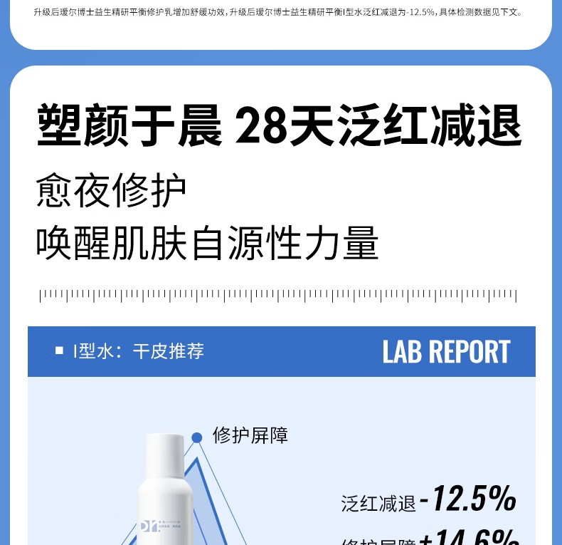 瑷尔博士Dr.Alva护肤水乳套装补水保湿水熬夜修护男女益生菌水乳 滋润型Ⅰ型水乳