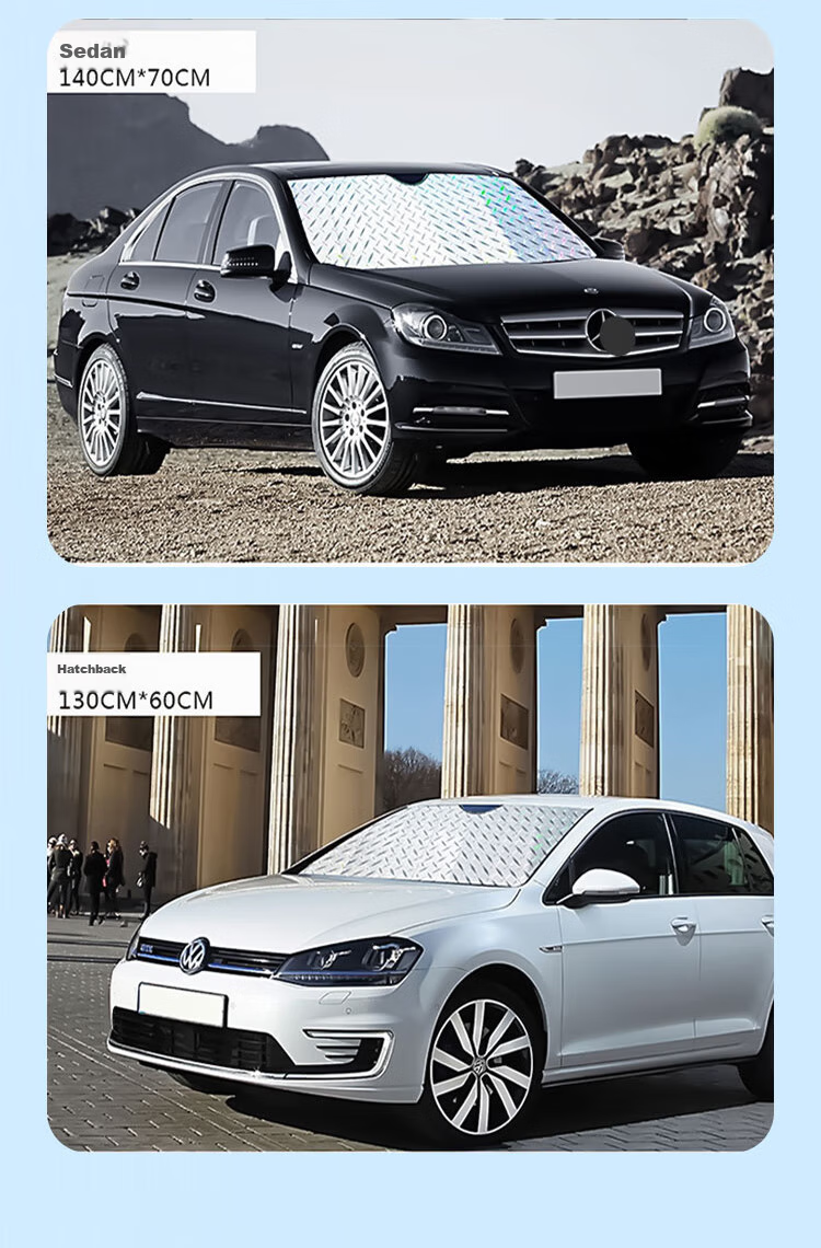 Автомобильный солнцезащитный козырек KOOLIFE Laser Edition, защита от солнца и тепла, универсальный, 130x60 см