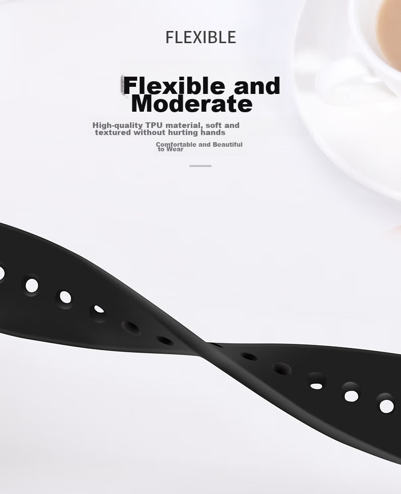 Ремешок BHO для Xiaomi Mi Band 10/9, спортивный, дышащий, сменный, из TPE, розово-золотой