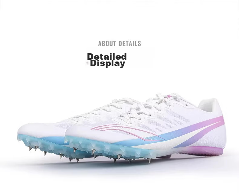 Шиповки Li-Ning для мужчин и женщин, профессиональные беговые шиповки для легкой атлетики, белый/золотой/серебряный, размер 41