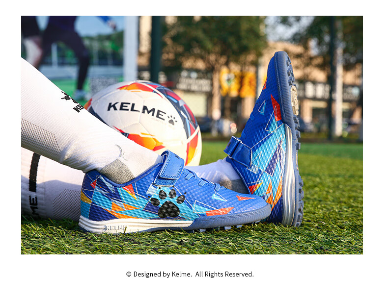 Футбольные бутсы KELME для юношей, модель ZX90113052, для искусственного газона, дышащие, нескользящие, износостойкие, флуоресцентно-желтые, размер 37