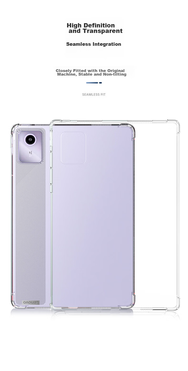 Защитный чехол BIAZE для Lenovo Xiaoxin Pad 2024 11 дюймов, прозрачно-белый, из ТПУ, с защитой от падения
