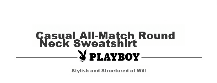 Мужская толстовка PLAYBOY, осенне-зимняя куртка, лонгслив с круглым вырезом, свободный повседневный трендовый спортивный костюм