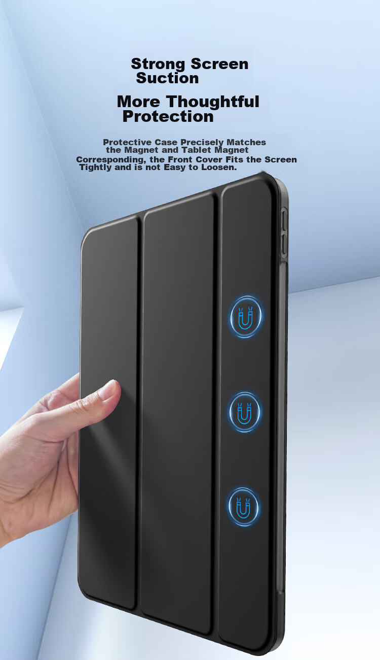 Чехол ALittleFlower для iPad Air 4/5, 10.9 дюймов, противоударный, с поддержкой Smart Sleep, черный