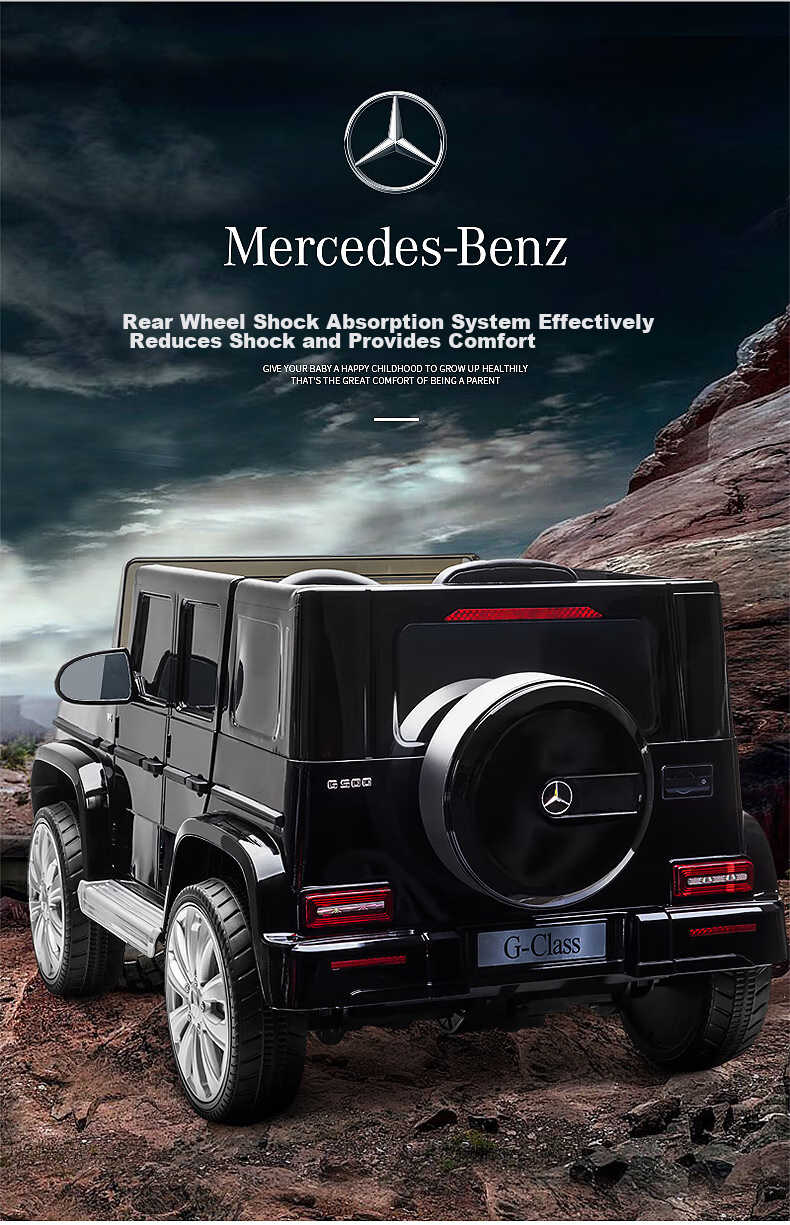 Детский электромобиль BeRica Mercedes-Benz G-Class, двухприводный, с дистанционным управлением, для детей от 2.5 лет