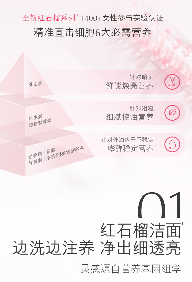 雅诗兰黛鲜活亮采二合一红石榴洁面乳125ml护肤品化妆品生日礼物送女友