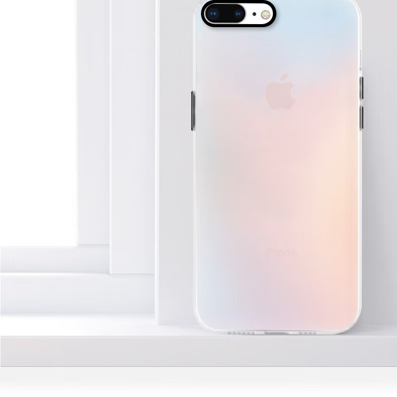 Противоударный чехол Baozou для iPhone 8 Plus/7 Plus, силиконовый, лазерный градиент, матовый, серый