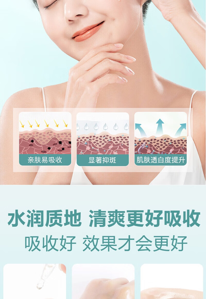美颜笔记烟酰胺原液补水美白次抛精华淡斑护肤品白云山祛斑精华液1盒装