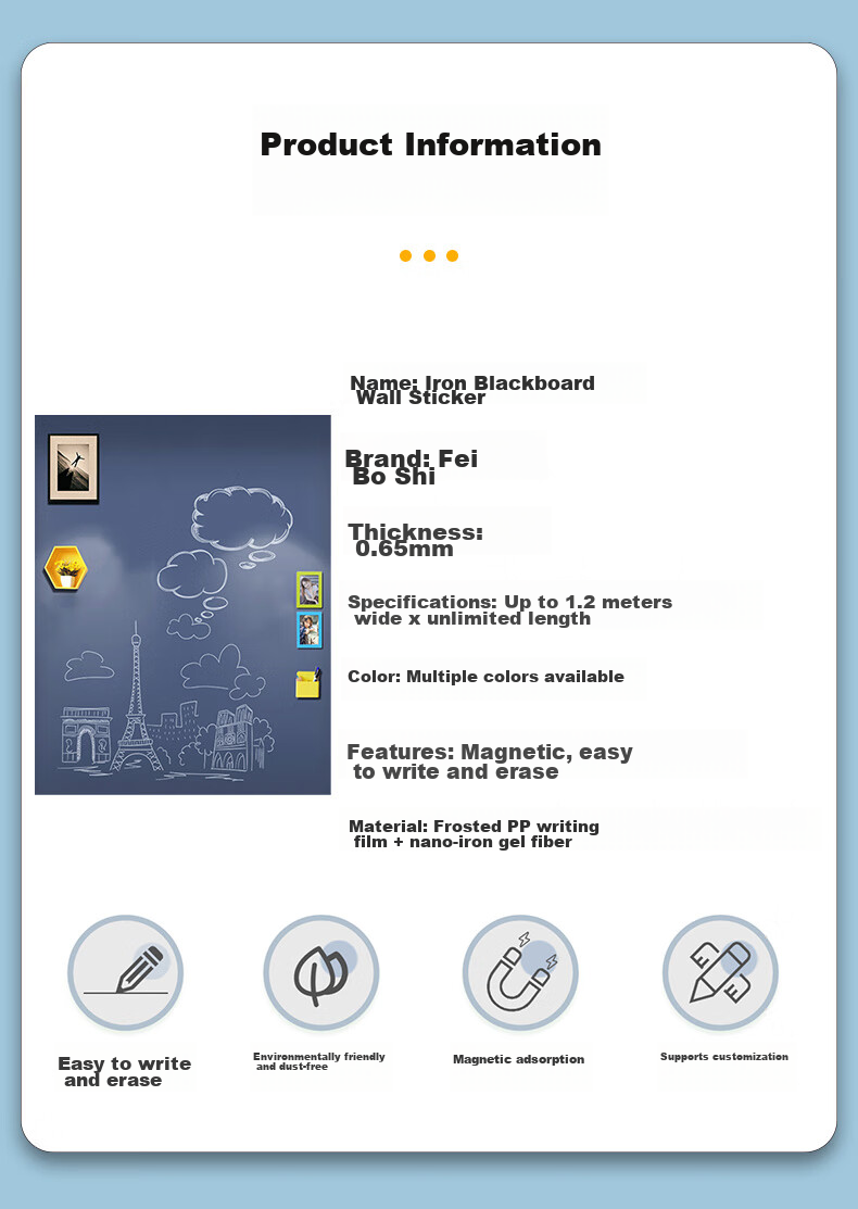 Магнитная маркерная доска Flybook 60x90 см, темно-зеленая, для рисования и записей, экологичная, стираемая, без пыли