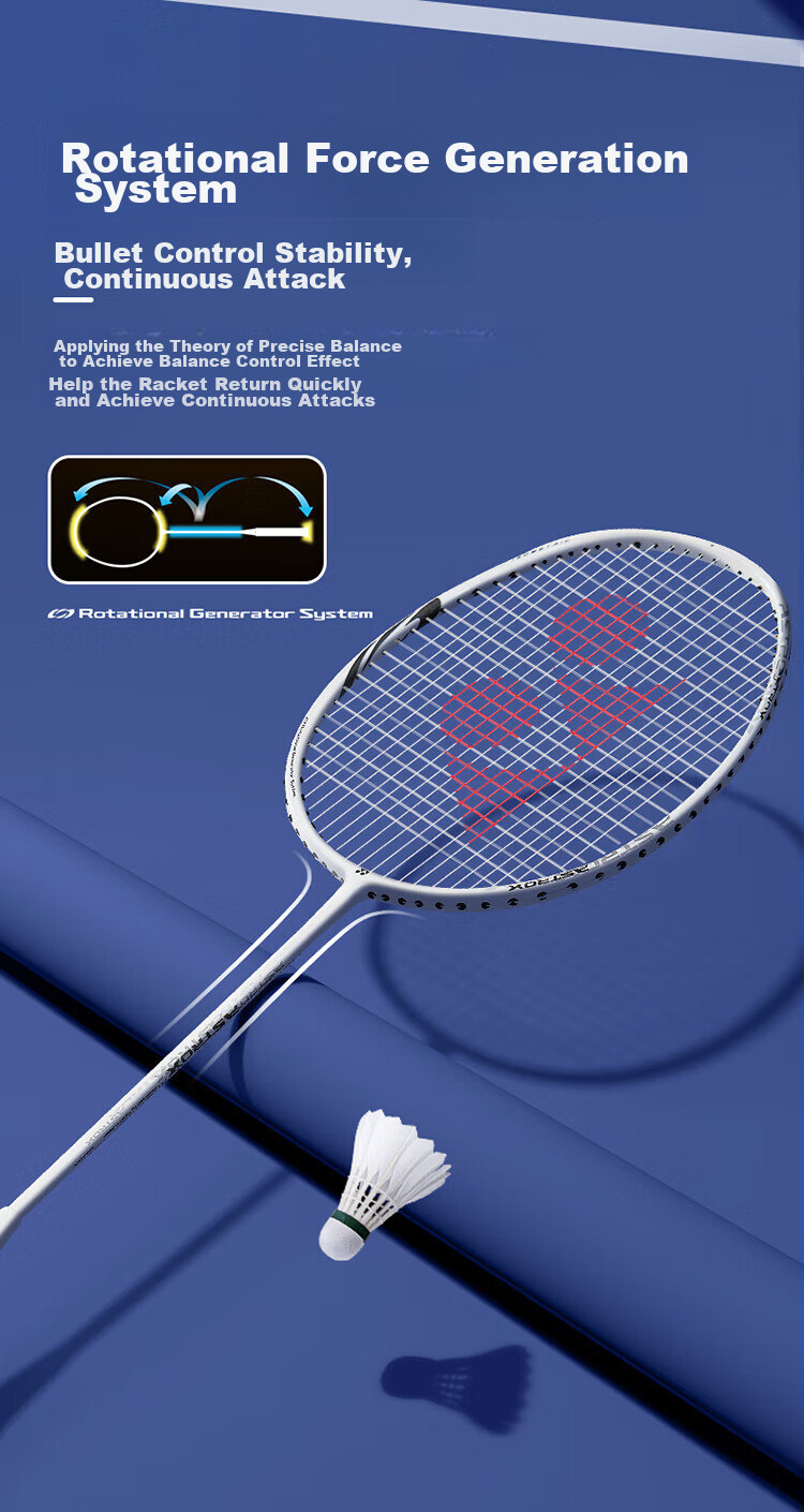 Бадминтонная ракетка YONEX Astrox AX10GC, полнокарбоновая, 4U, струнная, белая и ярко-черная