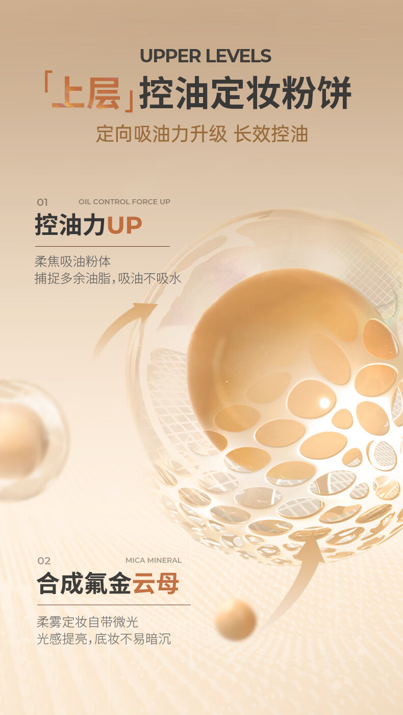 FV六重维C水光精华双层气垫CC霜水润遮瑕控油粉底液自然色1盒19.8g