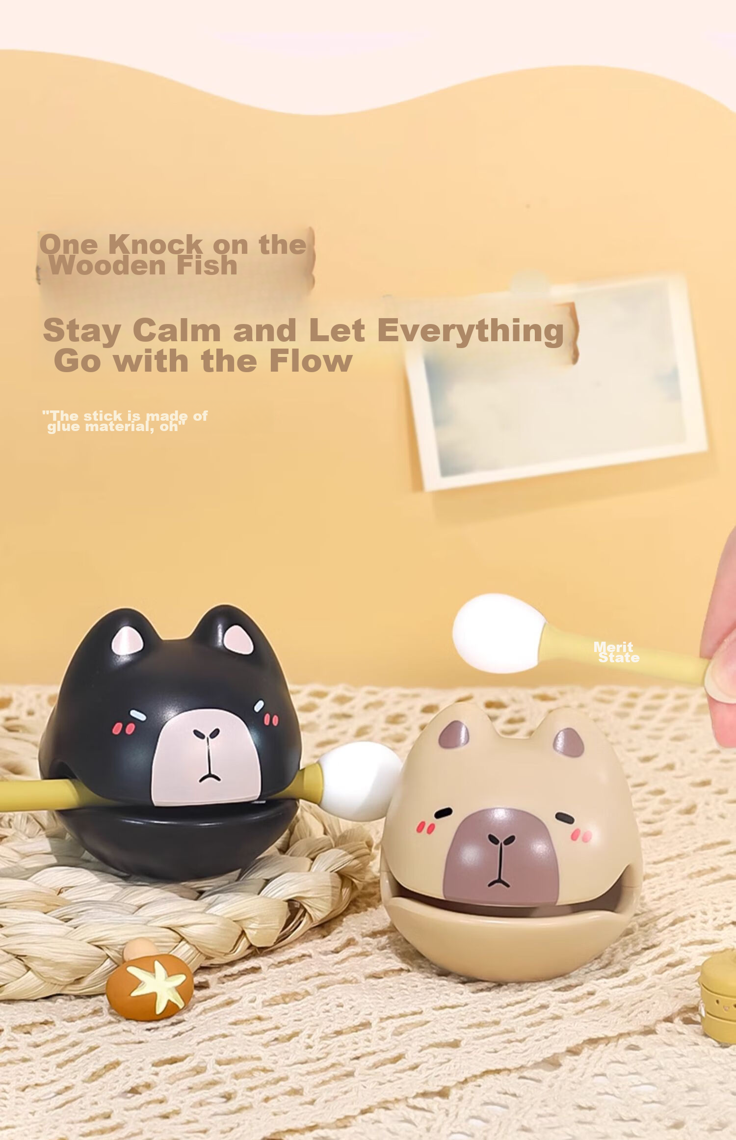 Развивающая игрушка JIANTIAN "Капибара", музыкальный деревянный молоток, игрушка-антистресс для детей от 7 лет