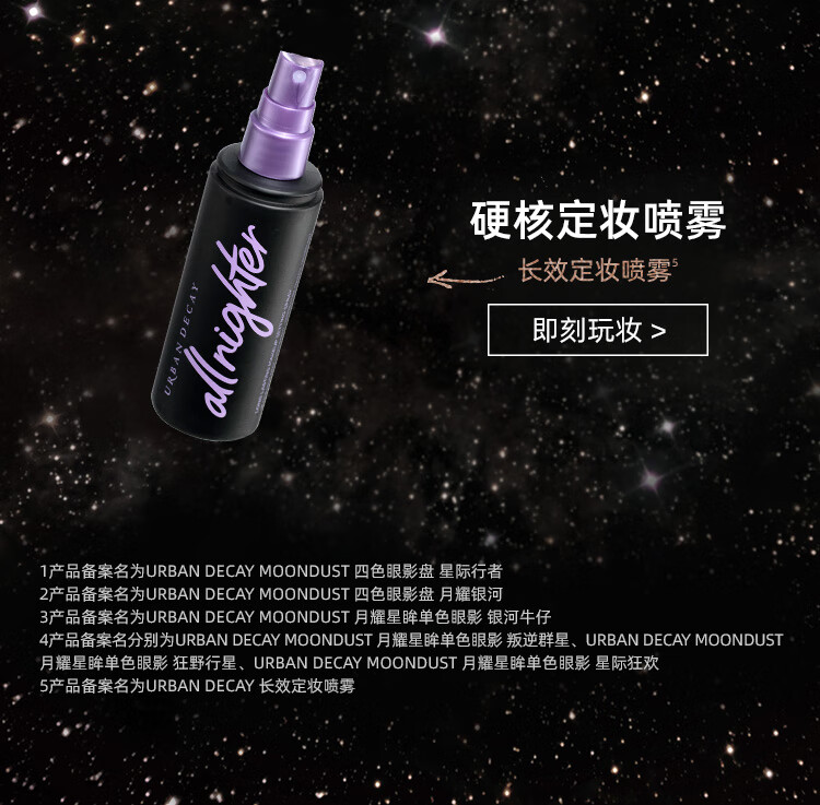 Urban Decay衰败城市ud牛郎盘4色眼影盘爆闪珠光亮片生日礼物七夕礼物送女友