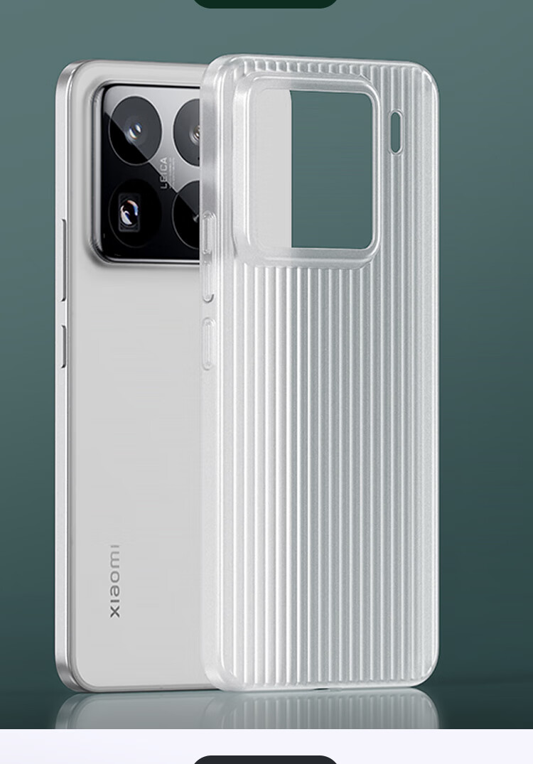 ESCASE Ультратонкий матовый чехол для Xiaomi 15 Pro, защита камеры, противоударный силиконовый чехол с простым дизайном для мужчин и женщин, грязеотталкивающий, анти-отпечатки пальцев, полупрозрачный белый
