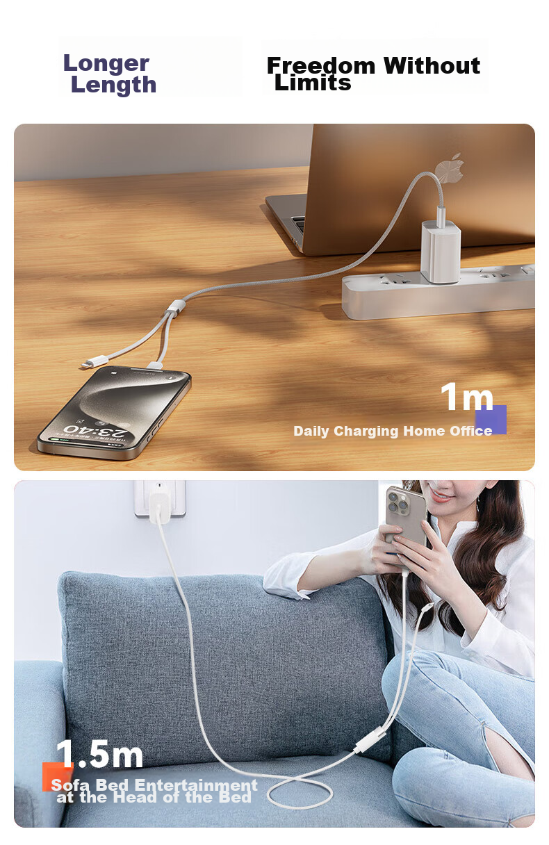 OKSJ Зарядное устройство и кабель Type-C для Apple, комплект для зарядки PD30W, автомобильное зарядное устройство с двумя портами