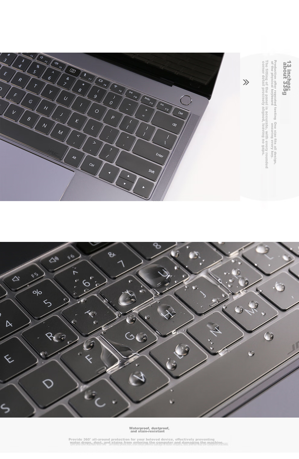 Защитная пленка для клавиатуры Jichuan Huawei MateBook 14, ультратонкая, прозрачная, пыле- и водонепроницаемая, для моделей 2021/2020