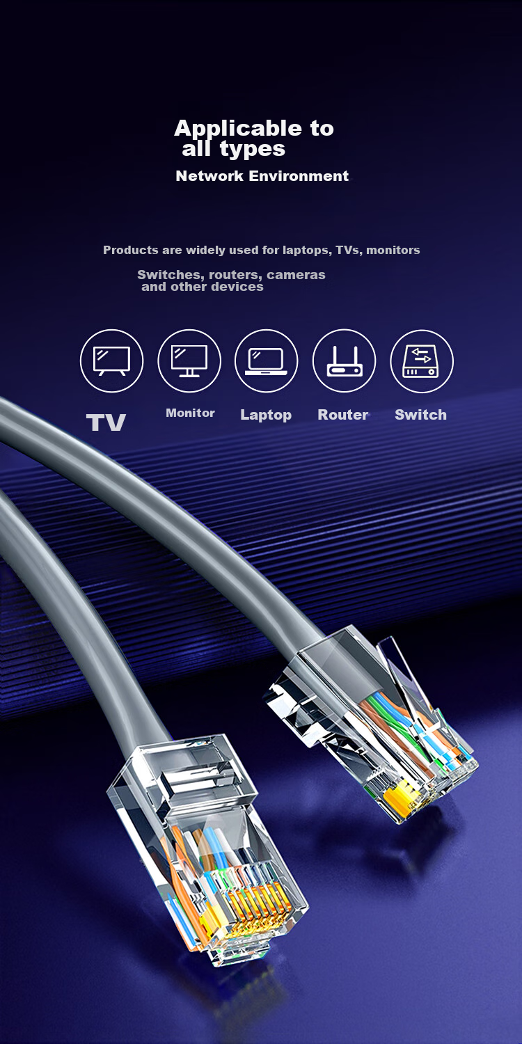 Сетевой кабель BIAZE Cat5e Gigabit неэкранированный витая пара, 0.5 мм чистая медная жила, POE, для инженерии и домашней проводки, серый, 100 метров