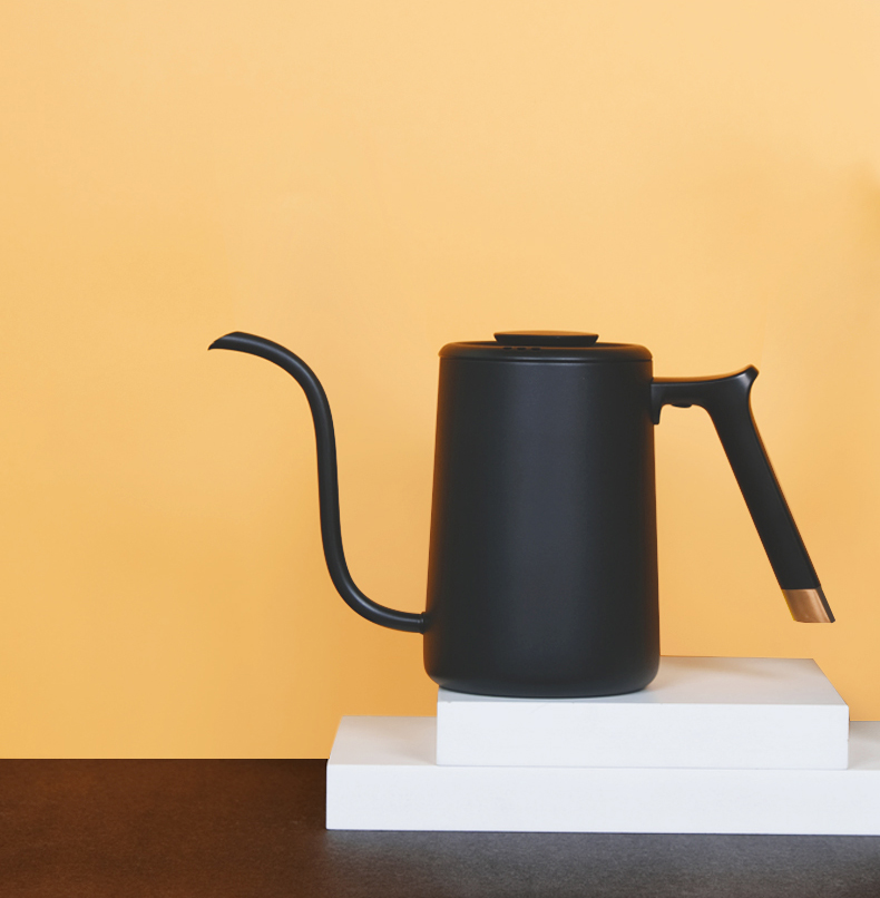 Чайник для заваривания кофе Timemore Pure Pour-Over, для дома, с длинным носиком и узким горлышком, 700 мл, черный