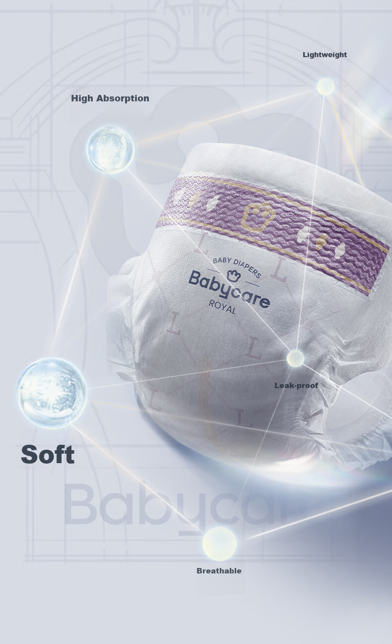 Подгузники Babycare Royal Lion Kingdom, для новорожденных, NB, 68 шт (<5кг)