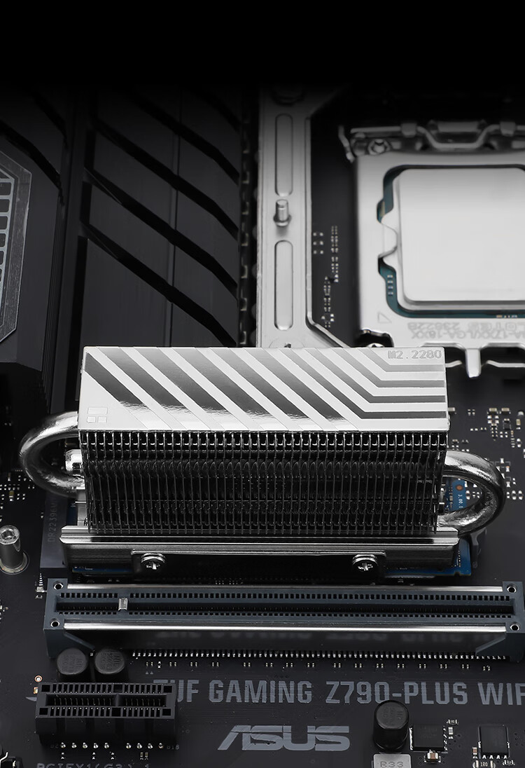 Радиатор M.2 SSD Thermalright HR-10 2280, 2280 мм, полностью гальваническое покрытие, двойные тепловые трубки AGHP, двухслойная силиконовая прокладка